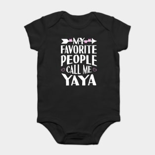 My Favorite People Call Me Yaya Baby Bodysuit